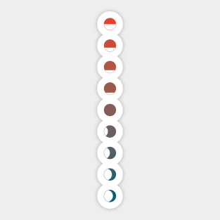 Sunset to Moonrise (Back Design) Sticker